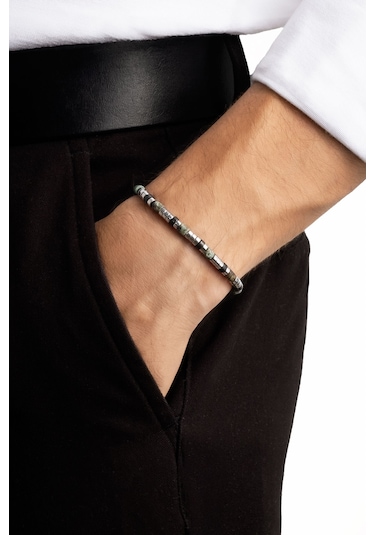 Poseidon 21 Cm Çelik Erkek Bileklik Gri