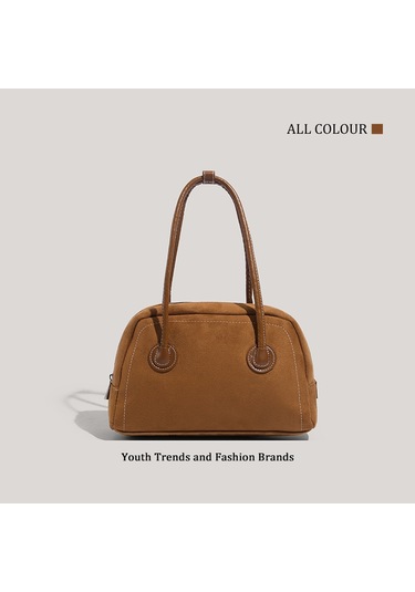 Charhp&kejnt Retro Bowling Çantası Sonbahar Ve Kış Süet El Tipi Boston Çantası Her Türlü Maça Uygun Seyahat Çantası Diğer Çok Renkli