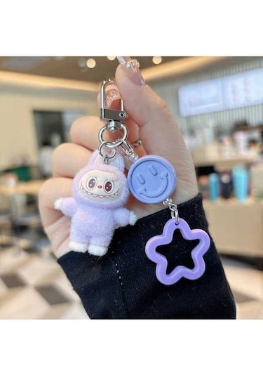 Novahub Minis Labubu Koyun Peluş Okul Çantası Kolye, 5cm, Üniseks, 14+ Yaş