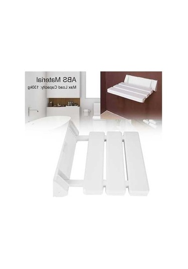 Bloomnest Lebıhmurah Bf140 Duş Koltuğu - Düşen Yapraklı, Katlanabilir, Beyaz, Duvar Monte Beyaz