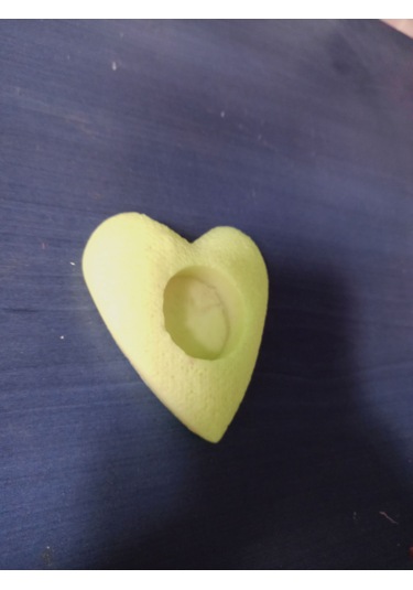 Kırılmaz Kalpli Fosforlu Epoksi Mumluk Küpe Zincirli Kolye Seti Yeşil