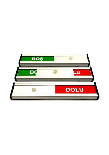 Boş - Dolu Tabelası Kapı Isimliği Yönlendirme Levhası Sürgülü