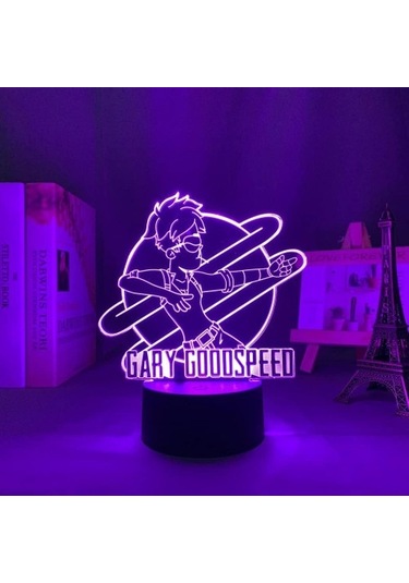 Goldenqian Son Uzay Figürü 3d Çocuk Hayranları Için Gece Işığı, Uzaktan Kumanda İle Değişen 16 Renk, Çocuk Odası Dekoru, Şekil Manga Illusion Led Oyuncak Lamba Kız Erkek Noel Hediyeleri A6z5jy Siyah