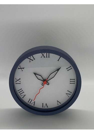 Roma Rakamlı Şık, Klasik Beyaz Ve Siyah Kasa Duvar Saati Siyah