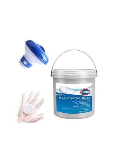 Pazly 1 Lbs Uzun Süreli Klor Tabletleri - Havuz/jakuzi Temizleyici, Güneş Koruma, Pas Önleyici, Şişme Dispenser Hediyeli