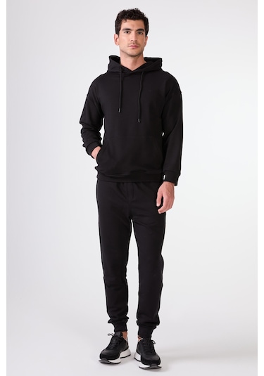 Dufy Siyah Erkek Sweatshırt - Regular Fit Siyah