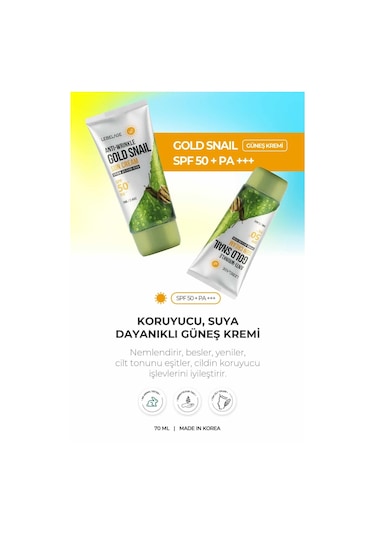 Lebelage Leke ve   Salyangoz Özü İçeren Gold Snail Spf 50 + Güneş Kremi