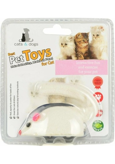 Flip ZM-4388 4 x 7 CM Kurmalı Peluş Fare Kedi Oyuncağı