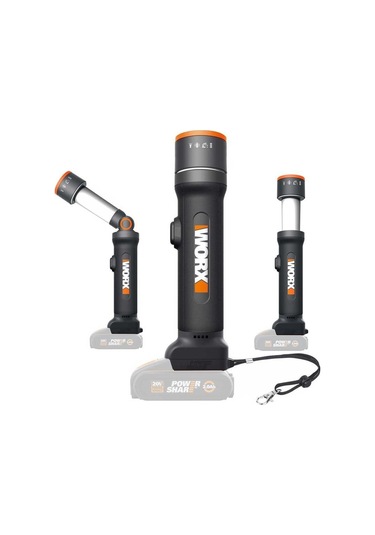 Worx Wx027.9 20volt 510 Lümen Çok Fonksiyonlu Led Fener Akü Dahil Değildir Fr Wx027.9
