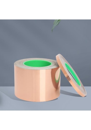 Yapışkanlı Etiket Tek Taraflı Yüksek Sıcaklık Dayanımı Trafo İçin İletken Koruyucu Bakır Folyo Bant 4