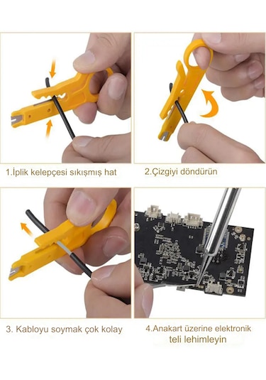 Hvy62 15 Parça 60w Havya Seti Lehim Ahşap Yakma Kalemi 200 İle 45