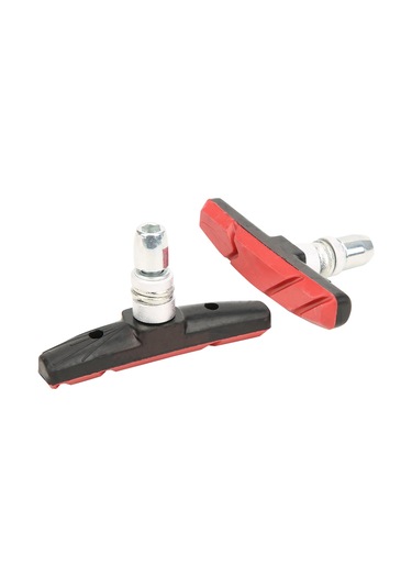 Geeroyoo Mountain Bike Ve Şehir Bisikleti İçin Sessiz Fren Balatası, Dayanıklı Karışık Malzeme, 2 Adet, Yüksek Performans, Renkli Seçenekler Kırmızı