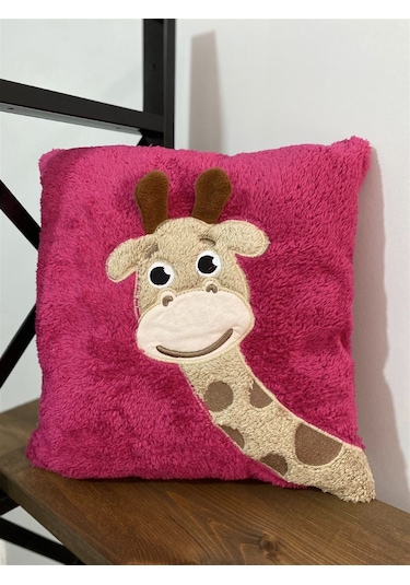 Zürafa Peluş Yastık - Fuşya