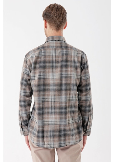 Koyu Vizon Uzun Kollu Ekoseli Gabardin Sert Yaka Cepli Garnili Casual Comfort Fit Gömlek 1004235112-koyu Vizon Koyu Vizon Koyu Vizon Uzun Kollu Ekoseli Gabardin Sert Yaka Cepli Garnili Casual Comfort Fit Gömlek 1004235112-koyu Vizon Koyu Vizon