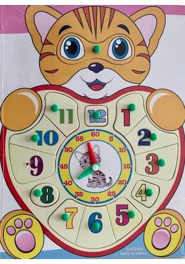 Ahşap Saatli Oyuncak