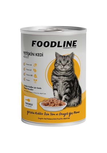 Foodline Karışık 4 Çeşit Yetişkin Kedi Konservesi 24 x 400 G