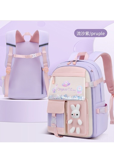 Monyee Kızlar İçin Şık Ve Su Geçirmez Sırt Çantası - Büyük Kapasiteli Okul Çantası Mor