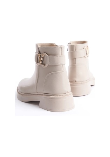 D0802 Kadın Yanı Tokalı Ortopedik Soğuk Geçirmez Bot Nut