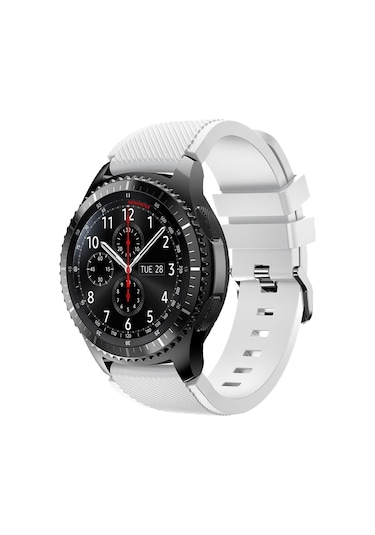 E2m Huaweı Watch 22mm Krd-12 Frontier Silikon Beyaz Kordon