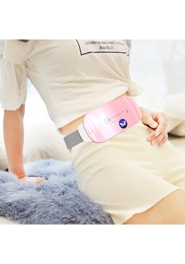 Besthome1 Abdomen Masajlı Bel Beli - 3 Isı Seviyesi & Vibrim Modları - Manyetik Şarj - Adet Ağrısı Ruh Halini İyileştir - Beyaz Çok Renkli