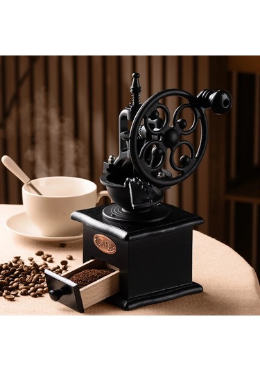 Myinkai Ferris Wheel Retro Manuel Kahve Değirmeni Taşınabilir Ahşap