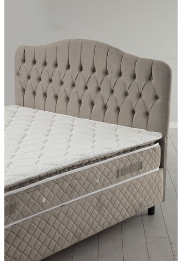 160x200 Vassi Baza+başlık+yatak Bej