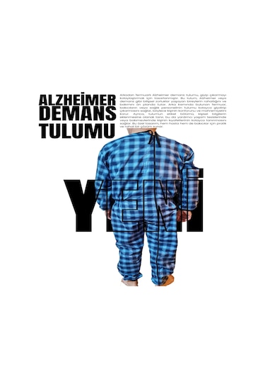 Benlife Uzun Kol Ribanalı Demans Tulumu Ekose Kumaş