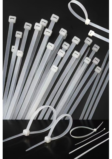 Kablo Bağı 100 Adet Cırt Kelepçe-nylon66 2.5 X 140mm - Beyaz