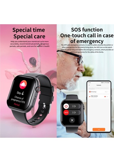 Geeroyoo 2024 Akıllı Saat F59 Oksijen 100+ Spor Modu Ip67 Su Geçirmez