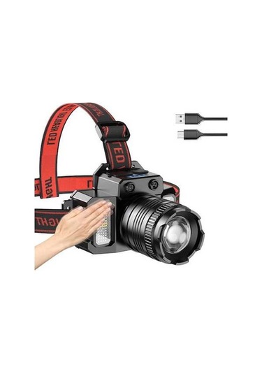 Pazly Hafif Kafa Lambası Açık Hava Kamp Balıkçılık Çok Modlu Led Kafa Lambası Siyah Siyah