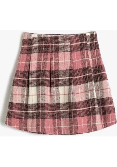 Koton Kız Çocuk Etek Piliseli Beli Lastikli Düğme Detaylı 001