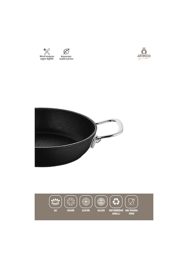 Dark Yanmaz Yapışmaz Titanyum Kaplama Sahan 18 Cm Siyah