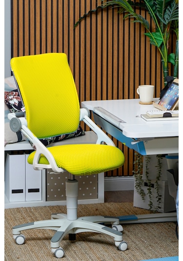 Creo Mobili Yükseklik Ve Sırt Ayarlı Sirius Çalışma Sandalyesi Ofis Ve Bilgisayar Koltuğu Sarı/sarı Gri