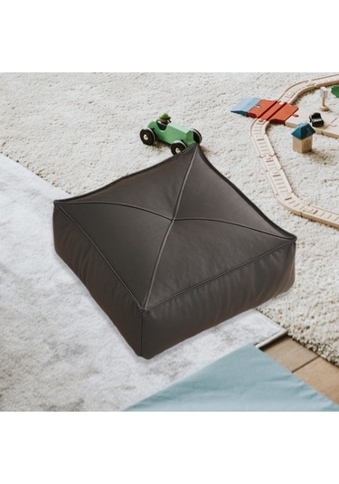 Homyl Yer Yastık Kare Futon Zemin Oturma Minderi Ofis Siyah Siyah