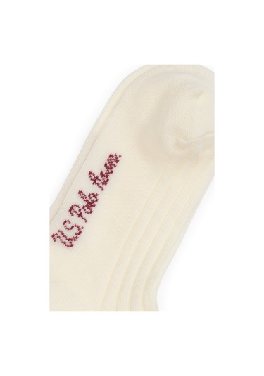 U.s. Polo Assn. Kız Çocuk Krem Çorap Dizaltı 50311332-vr071 Krem