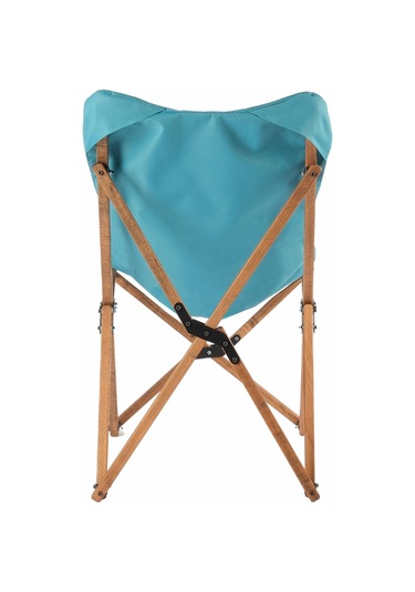 Bag The Joy Ahşap Kahverengi İskelet - Turkuaz Kılıf Sandalye Turkuaz