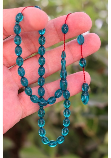 Su Mavisi Arpa Kesim Özel Sistem Ateş Kehribar Tesbih 201024760