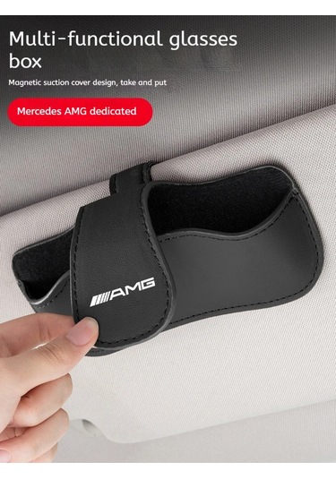 Araba Visor Pu Deri Gözlük Depolama Klip Güneş Gözlüğü Tutucu Gözlük Tutucu Için Grey