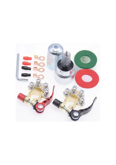 Springsun Otomatik Ve Deniz Aküsü Bağlantı Ucu: Saf Bakır, Bronz Kaplama, Yüksek Akım Taşıma, Kolay Kurulum Dörtlü Çinko Alaşımlı Set