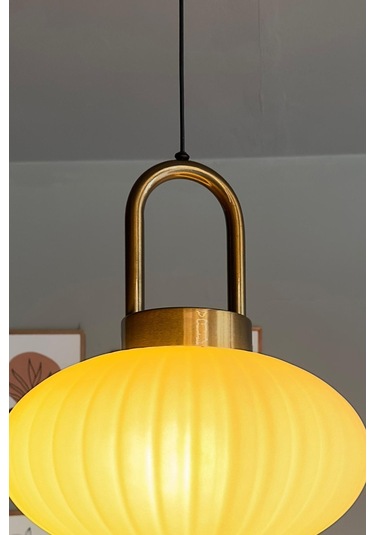 Elegant Cam Beyaz Tekli Avize Eskitme Kilit Başlık Retro Sarkıt Lamba Restoran Salon Aydınlatma Beyaz