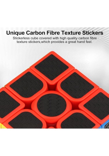 3x3x3 Professıonal Speed Cube Carbon Fıber - Karbon Fiber Profesyonel Rubik Zeka Sabır Küpü