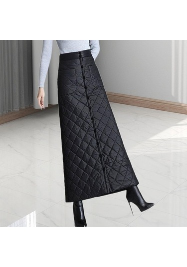 Fastbuy Dolıty Kadın Etek - Yumuşak Rüzgar Geçirmez, Yüksek Bel, Flört Stili Siyah Siyah