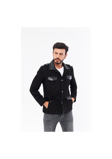 Derinss Der703p Hakiki Piton Garnili Hakiki Deri Erkek Siyah Mont