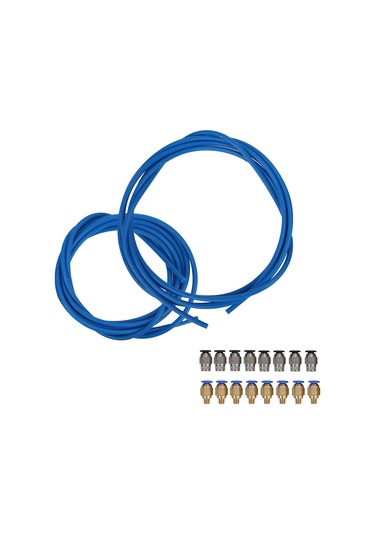 Tenfowee 3d Yazıcı Aksesuar Seti: Ptfe Boru 2m + 8 Adet Pc4-m6 Ve 8 Adet Pc4-m10 Pnömatik Bağlantı Parçaları - 260 C Isı Dayanıklı, 1.75mm Filament Uyumlu, 360 Döner, Ender 3 Uygun