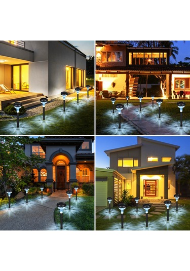 Tomshine 6 Adet Led'ler Dış Mekan Güneş Enerjili Lamba Beyaz