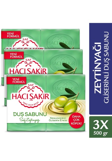 Hacı Şakir Saf Zeytinyağı Sabun 4x125 Gr X 3 Ad Saç Tarak Fırça