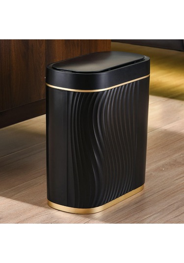 Suntek Magideal Ev Ofis Tuvalet Için Akıllı Çöp Kutusu Siyah