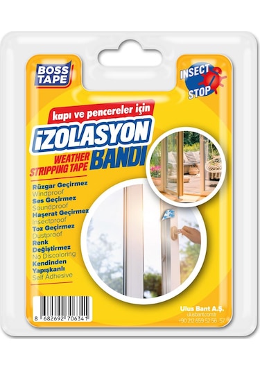 Kapı altı Rüzgar Böcek Toz Soğuk Önleyici Bant En:35mm Boy:2,5m