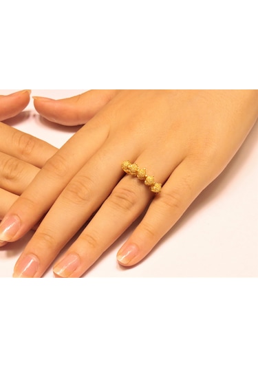 Altın Taşsız Beş Top Yüzük Guler1002772-17