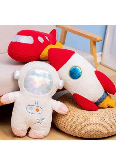 Jifan Astronot Yastağı Uçak Yastağı Roket Bebek - Roket Beyaz